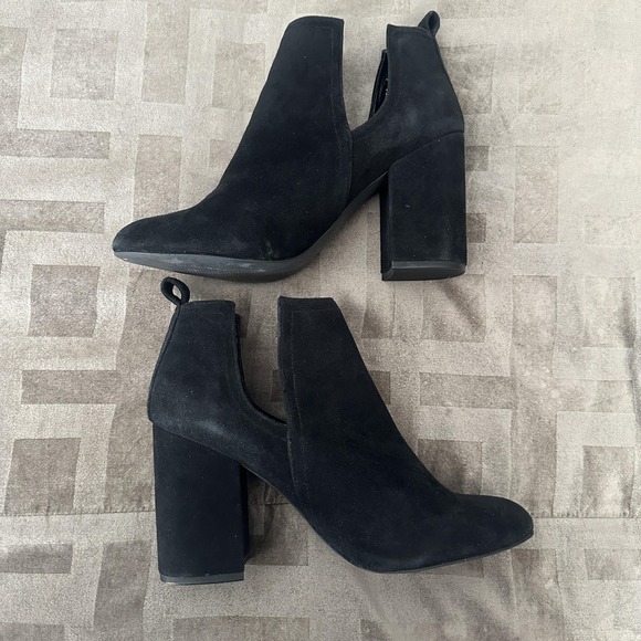 Steve Madden Shoes - Steve Madden Boots Womens Size 11 Black Leather Norelle Ankle Booties Block Heel